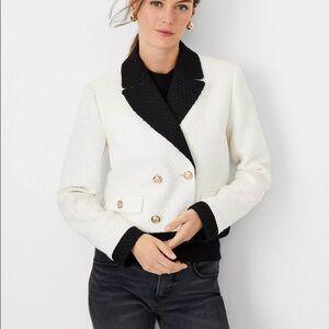 Ann Taylor Women's Black and White Blazer